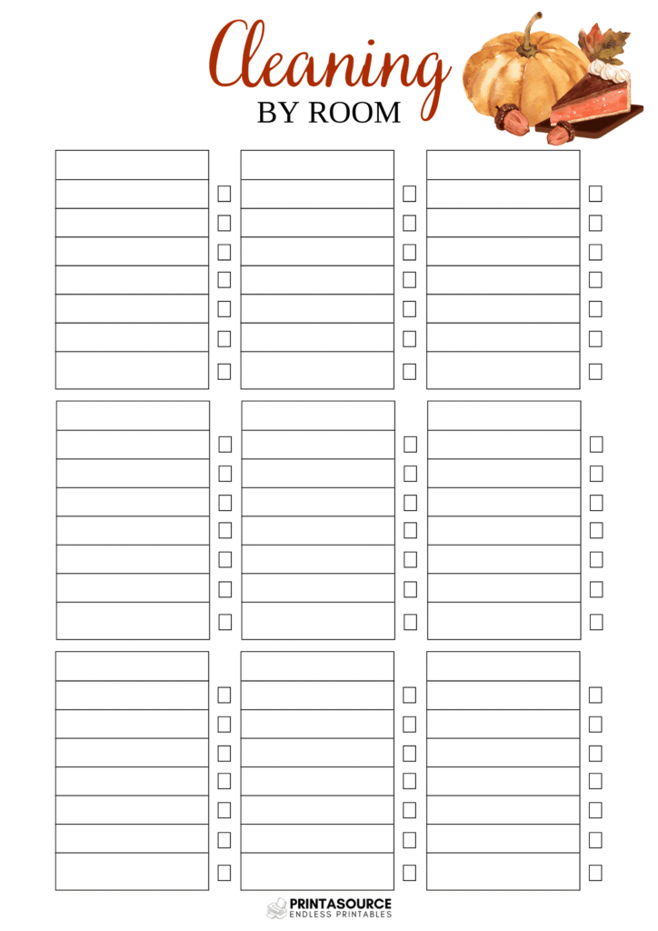 18 Thanksgiving planner page