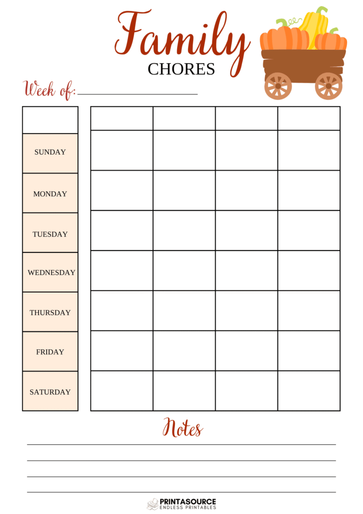 19 Thanksgiving planner page
