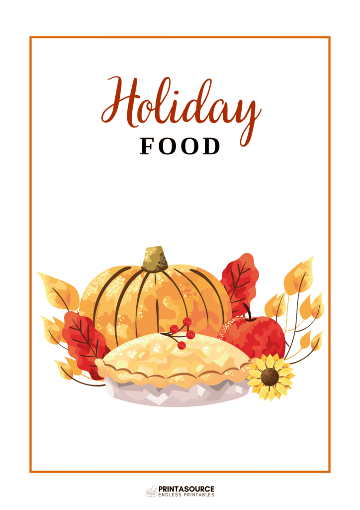 20 Thanksgiving planner page