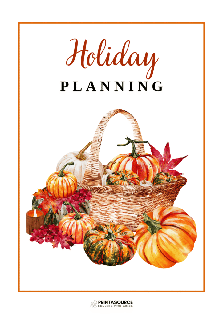 40 Thanksgiving planner page