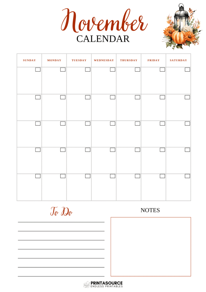 48 Thanksgiving planner page