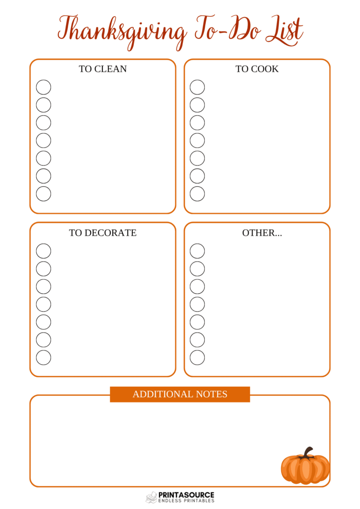 53 Thanksgiving planner page