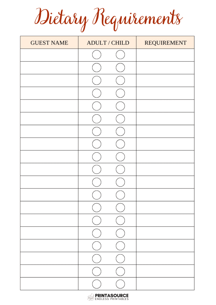 56 Thanksgiving planner page