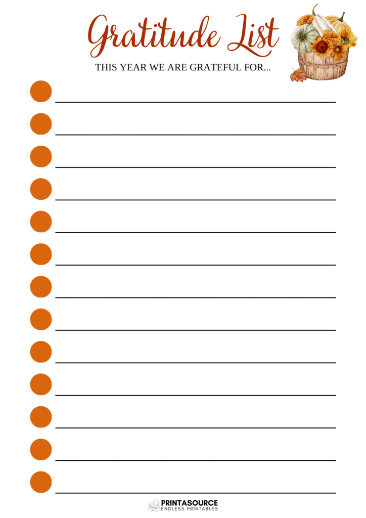 59 Thanksgiving planner page