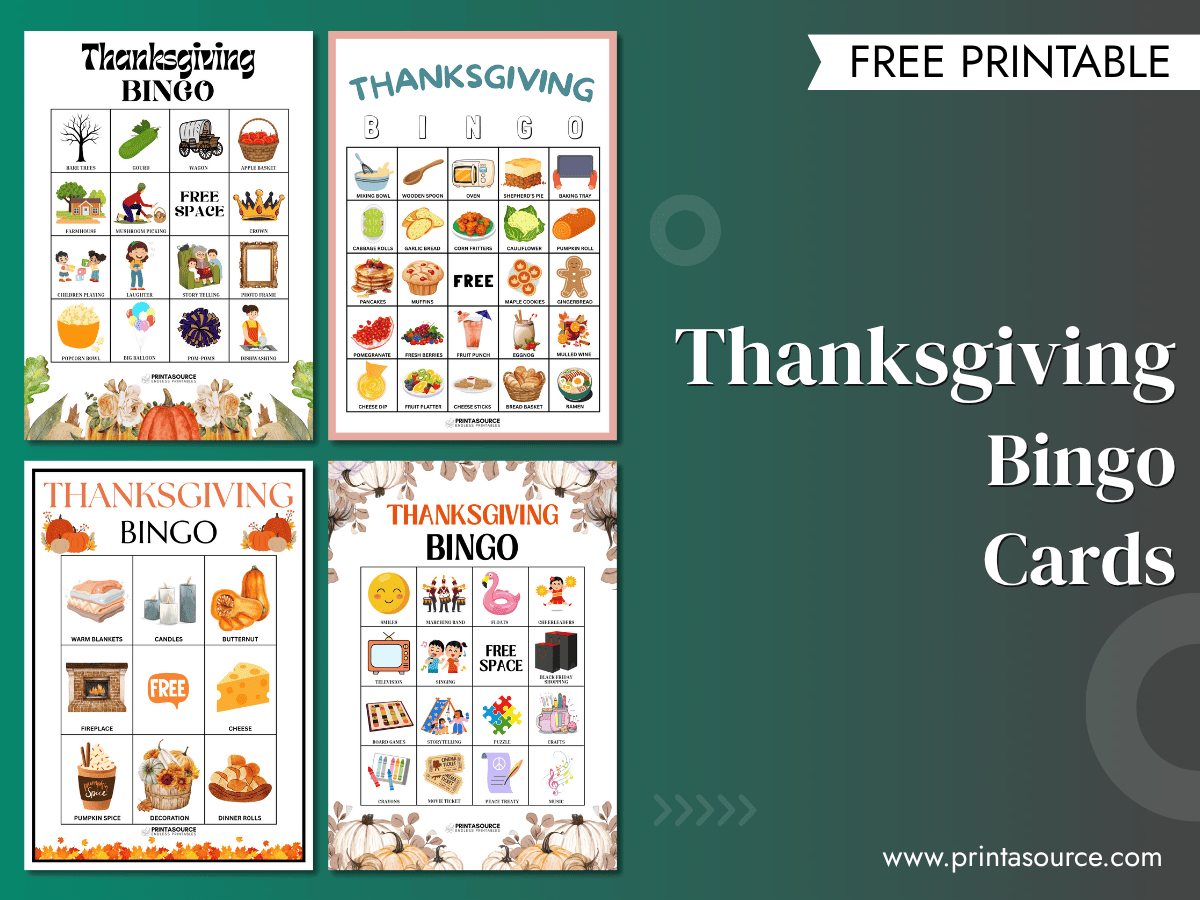 Thanksgiving Bingo Cards